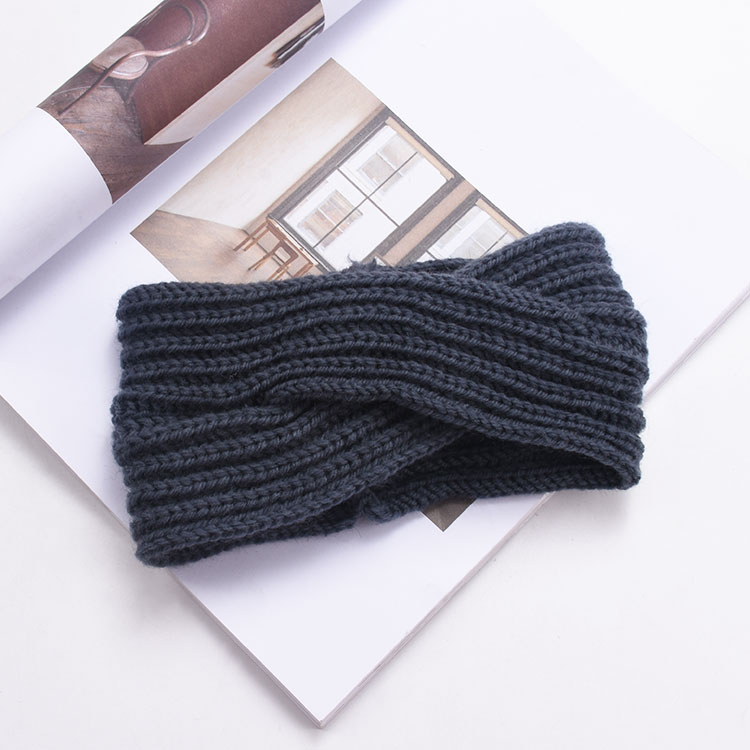 Tóc bồng bềnh Hàn Quốc mũ len đỏ dệt kim headband nữ phụ kiện tóc ngọt ngào vẻ đẹp ngọt ngào nữ tiara headband rộng vành nơ kẹp tóc