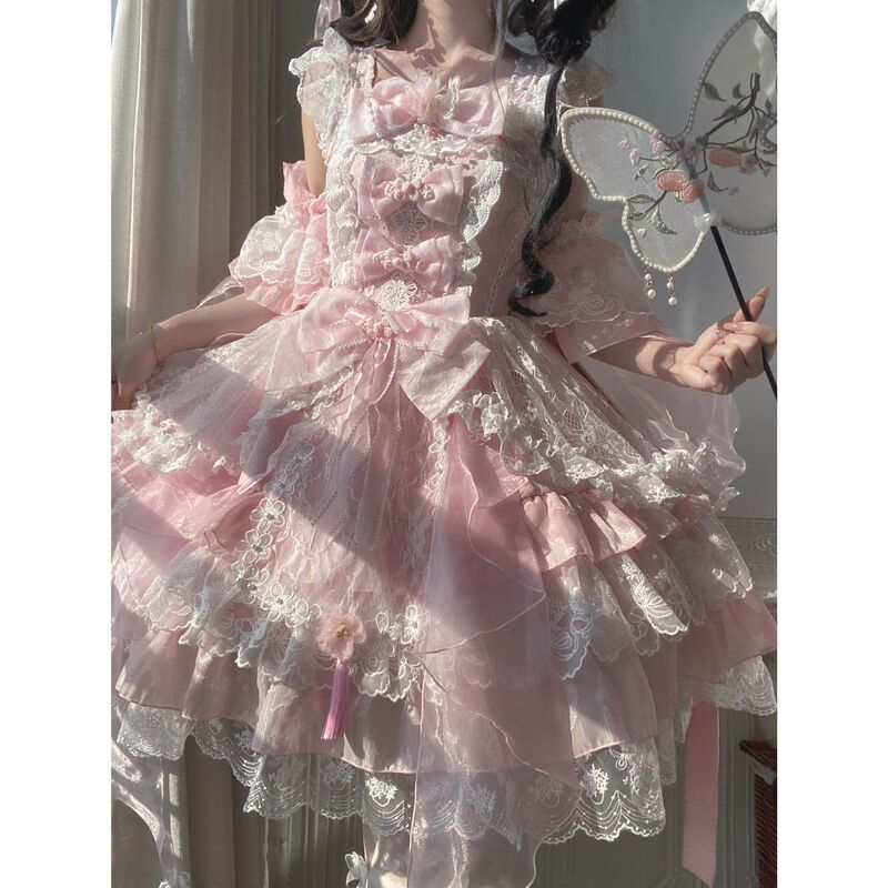 White Sugar Girl Original Chinese Style Lolita Jsk Heavy Lace Sweet Lolita Dress White Sugar Girl Original Chinese Style Lolita Jsk Heavy Lace Sweet Lolita Dress