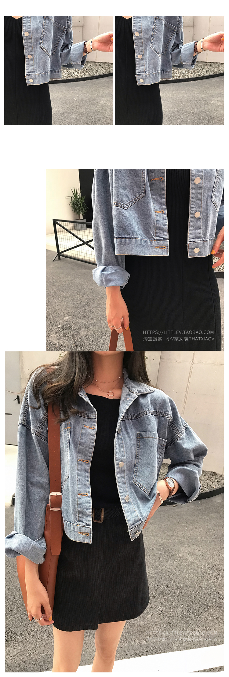 2018 mùa thu mới bf gió denim áo khoác trẻ em quần áo denim ngắn sang trọng áo khoác lười áo hoodie nữ cute