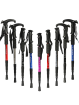 Pedaling Mountain Crutches Outdoor Mountaineering Crutches Telescopic Tours Climbing Mountains Shrink Folding Hand Crutches Crutches Super Light Bench Mountain Battle Cane