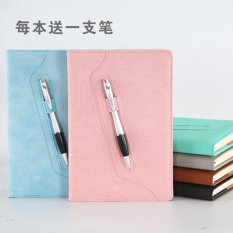Notebook thickened big book Solid color large can put notes A5 college student diary Work office