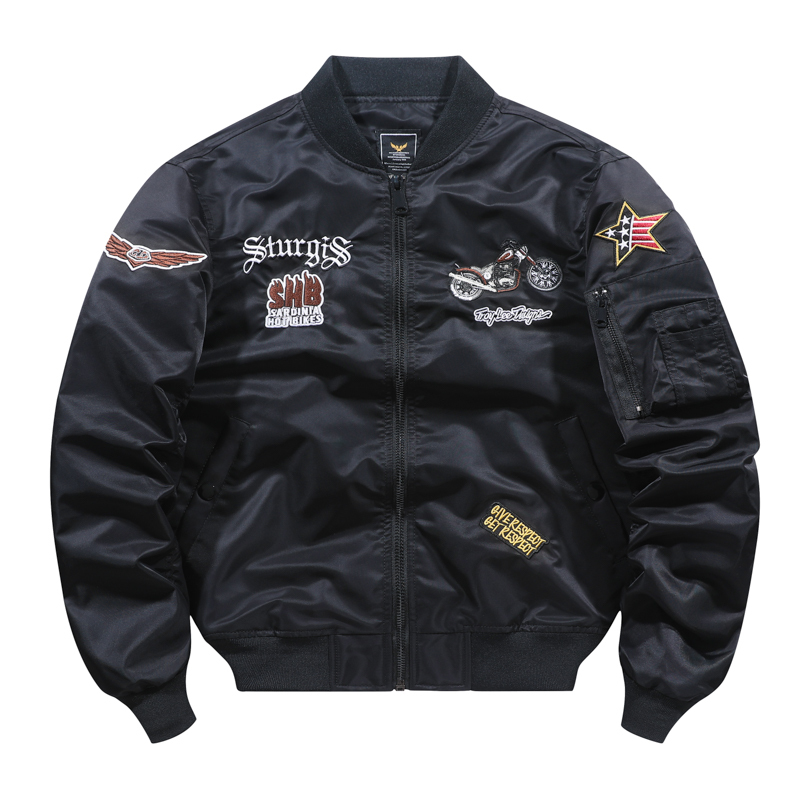 American-Style Heavy-Duty Embroidery Retro Ma1 Pilot Jacket Workwear Casual Coat Unisex Baseball Jacket Autumn and Winter Top American-Style Heavy-Duty Embroidery Retro Ma1 Pilot Jacket Workwear Casual Coat Unisex Baseball Jacket Autumn and Winter Top