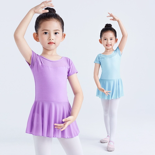 Детская спортивная одежда, лонгслив, танцующая юбка, одежда для гимнастики, осенняя