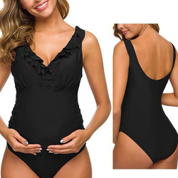 Amber singles plus size fat MM swimsuit women's pregnancy triangle one-piece swimsuit backless slimming belt pad ຫນ້າເອິກ