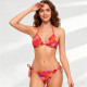 Amber三角杯性感绑带比基尼bikini女士分体游泳衣花色辣妹带胸垫