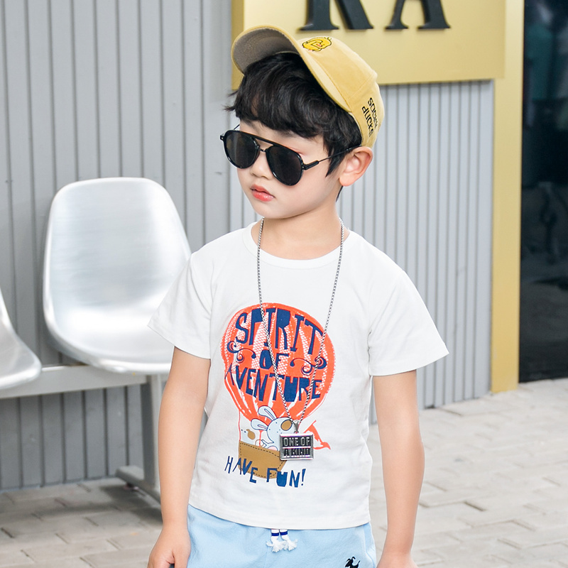 Children's short - sleeved T - shirt summer cotton summer children's clothing girl baby boy and girl baby with a blouse half - sleeved baby