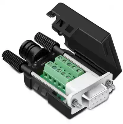 DB9 welding-free head Serial port head plug 9-hole adapter cable terminal RS232 COM port welding-free female head