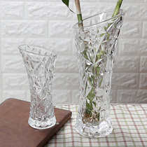Thickened transparent glass modern fashion simple hydroponic bamboo large small fresh rich bamboo living room table vase