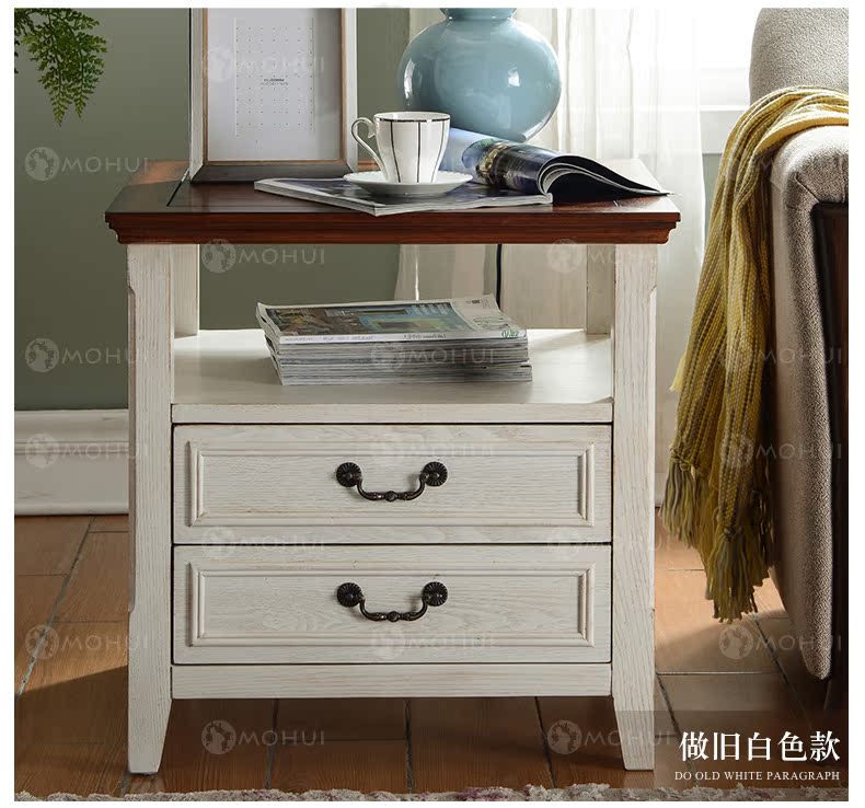 Phong cách đơn giản tủ gỗ đầu giường tủ khóa hai góc xô một vài điện thoại một vài tính năng nội thất mới - Bàn trà bàn trà ngồi bệt