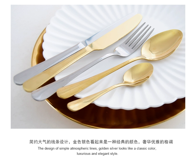 Thép không gỉ Bộ đồ ăn phương Tây bằng gốm tấm đặt dao Bàn và nĩa Tây phương mc3sgTYwo1 bộ chén đĩa