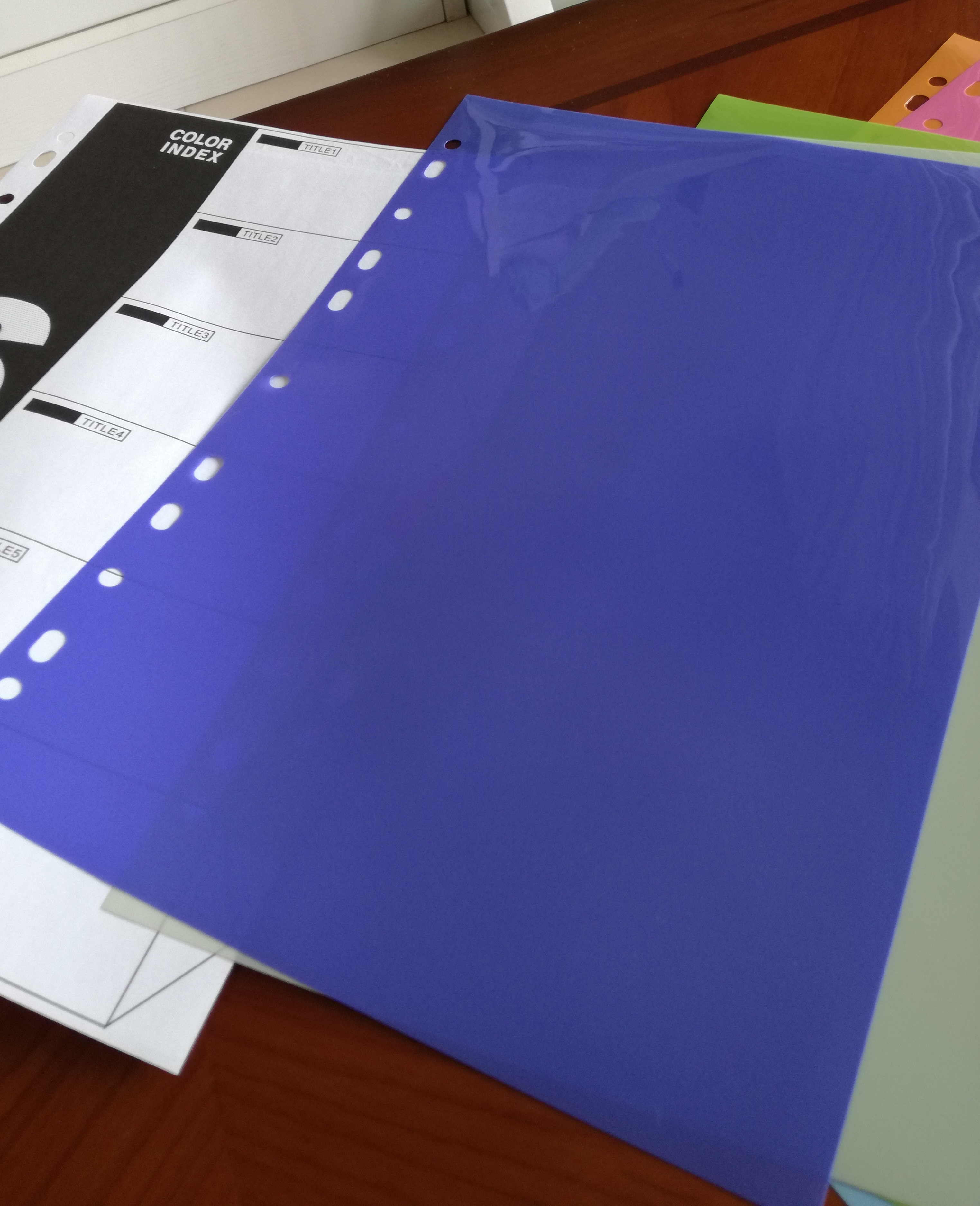 Full 12 yuan premium color paging paper index separator paper classification card A411 hole PP plastic 10 pages