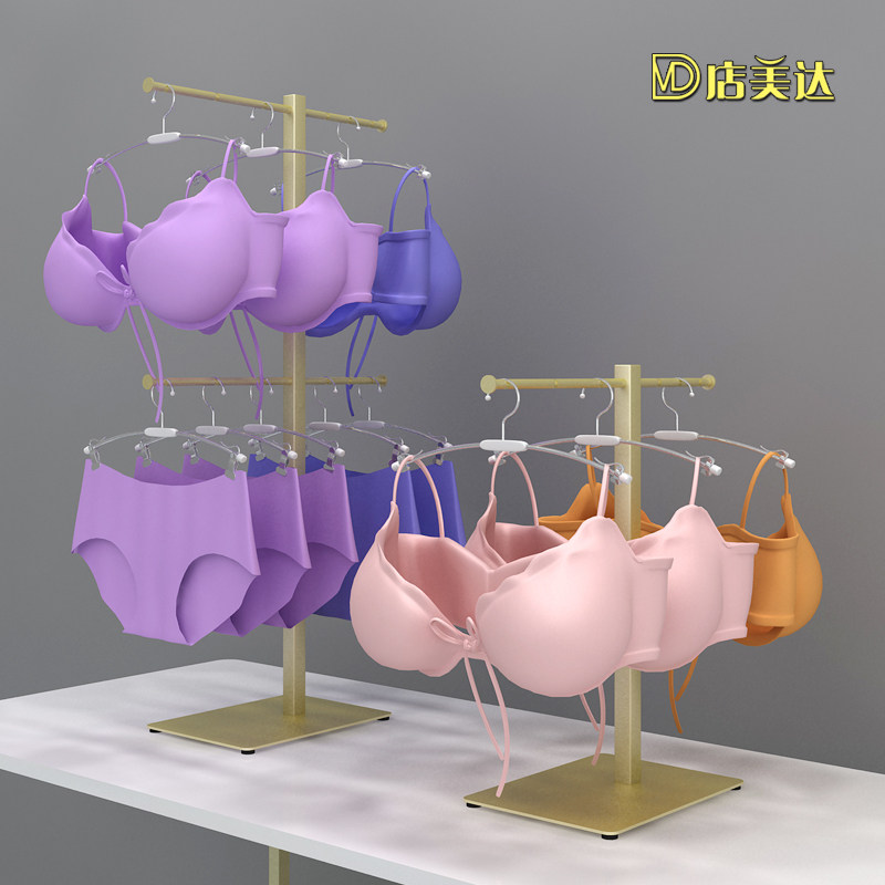 Iron underwear shop small desktop rack underwear small display rack jewelry shelf multi-functional bra small stand