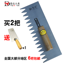 Teeth serrated mud trowel scraper plastering batch ash knife tile tile construction tool cement tile