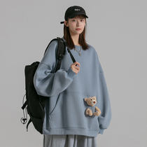 Mint Planet Sweater Female ins Korean cartoon cute print top 2020 Autumn loose round neck coat tide