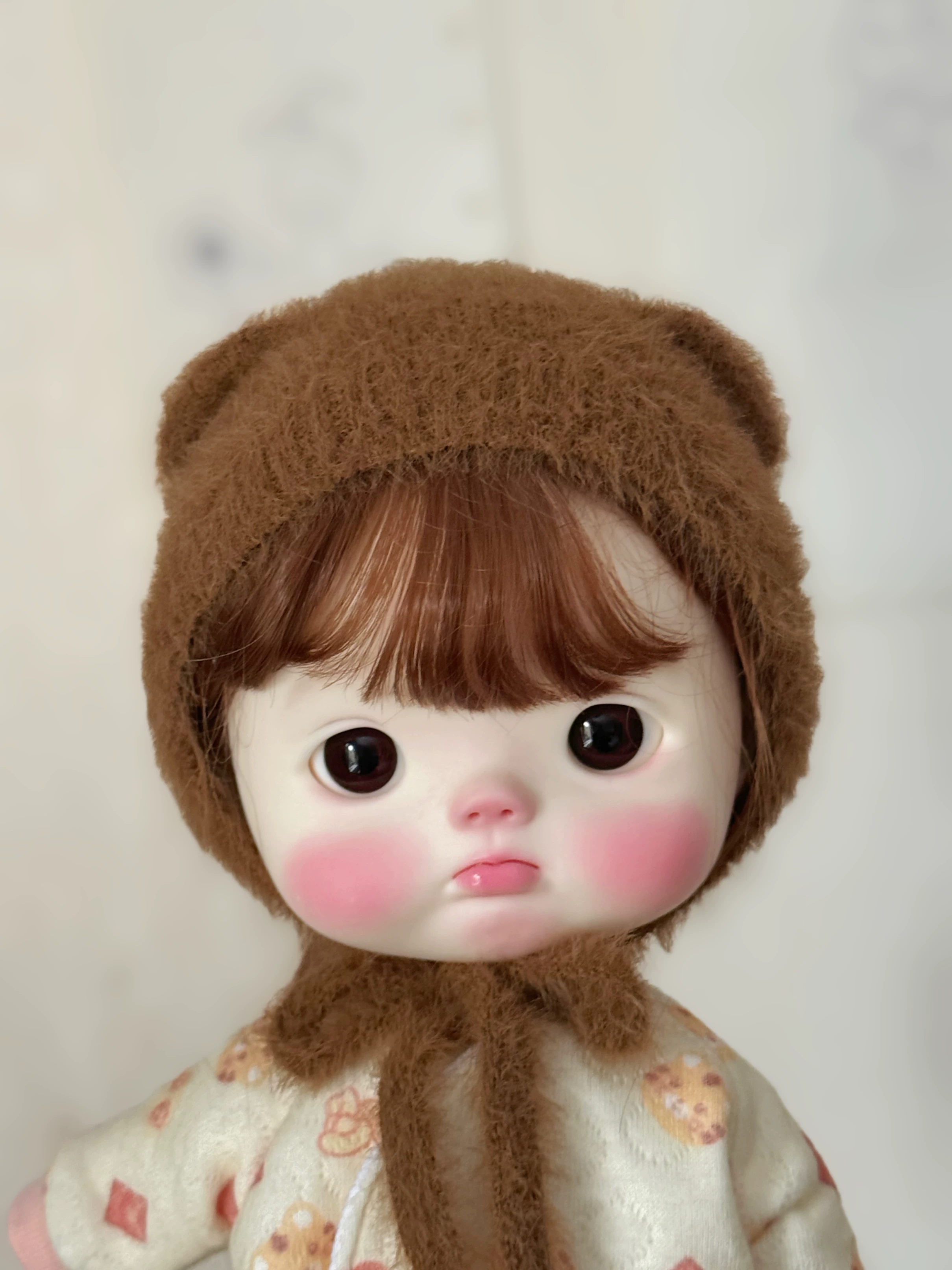 Спот дикий голова BJD медвежьи шапки шерстяная шапка Blythe маленькая тканевая чуть сестра и младший брат могут принести вязаную шапку