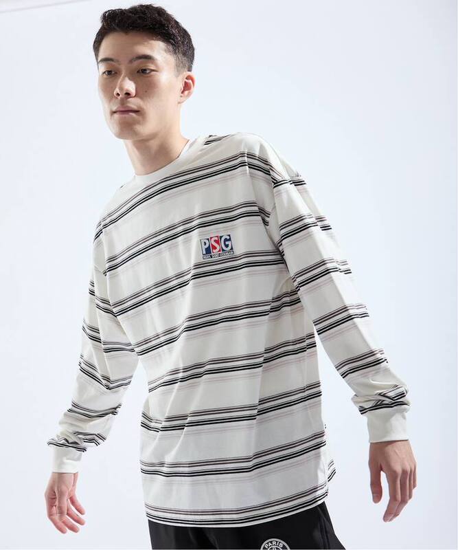 Japanese Order Psg Eiffel Tower 25Ss Autumn Loose Pure Cotton Striped Long-Sleeve T-Shirt
