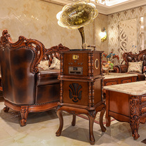 Jinmo Solid Wood Gramophone Retro Living Room European Vinyl Record Player Antique Flow Sound Machine Bluetooth Gramophone 316