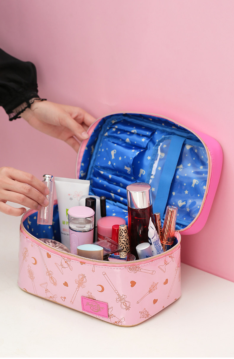 Anime Sailor Moon Tsukino Usagi Cosmetic PU Makeup Bag Pink