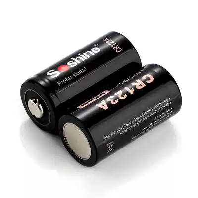 Soshine manganese CR123A17335 battery capacity 1600 mA voltage 3V camera laser pointer battery