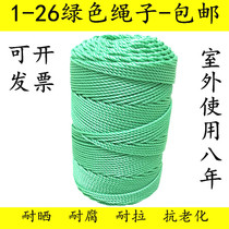 Nylon rope Green greenhouse rope truck binding rope dry clothes drying quilt rope advertising rope polyethylene rope thickness