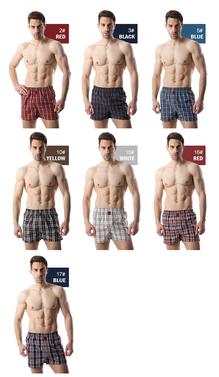 Bộ đồ lót chính hãng Pierre Cardin nam 100% cotton quần short màu dệt lưới phẳng góc quần rộng 13510 quan sip nam