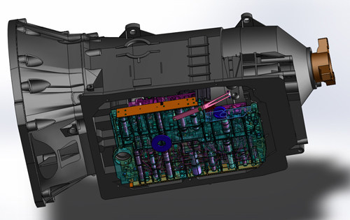 奔驰汽车ZF6速自动/无级变速器solidworks工业设计图纸3D三维模型
