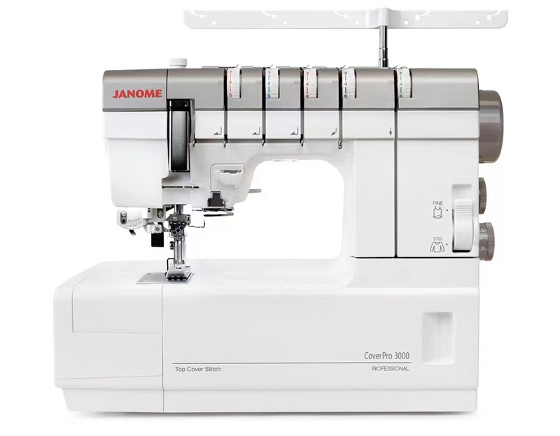 【New Model】Janome 3000 Sewing Machine Three-Needle Five-Thread Double-Sided Grid Automatic Needle Threader