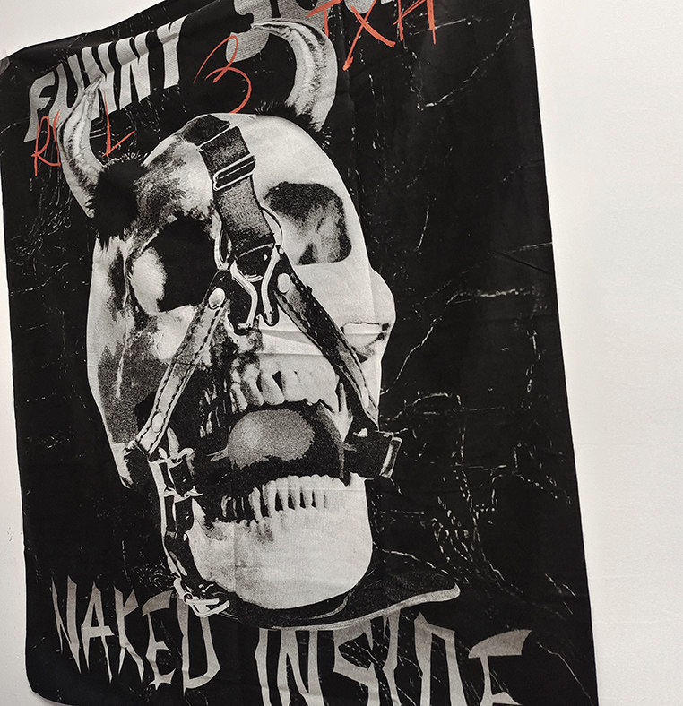 Гобелен 坏血统皮带骷髅摇滚海报机车原创挂布暗黑酒吧店铺punk背景布装饰