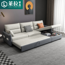 Italian technology cloth sofa bed folding dual-purpose living room multi-functional small apartment pull-out chaise longue can store storage