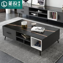 Italian-style slate coffee table TV cabinet combination living room 2021 new small apartment light luxury modern simple multi-functional