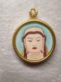 Ksitigarbha bodhisattva pure hand-painted thangka 3.5cm