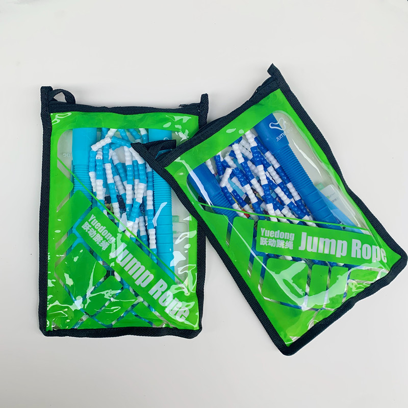 Drilling and leaping bamboo pattern skipping rope 101 interactive rope TPU soft bead section body sculpting weight loss training competition dedicated