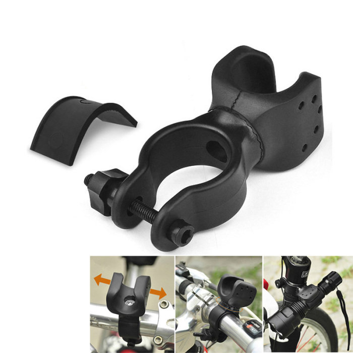 360-degree swivel bracket flashlight bike clip round torch car clip car lights frame U type holding clip-Taobao