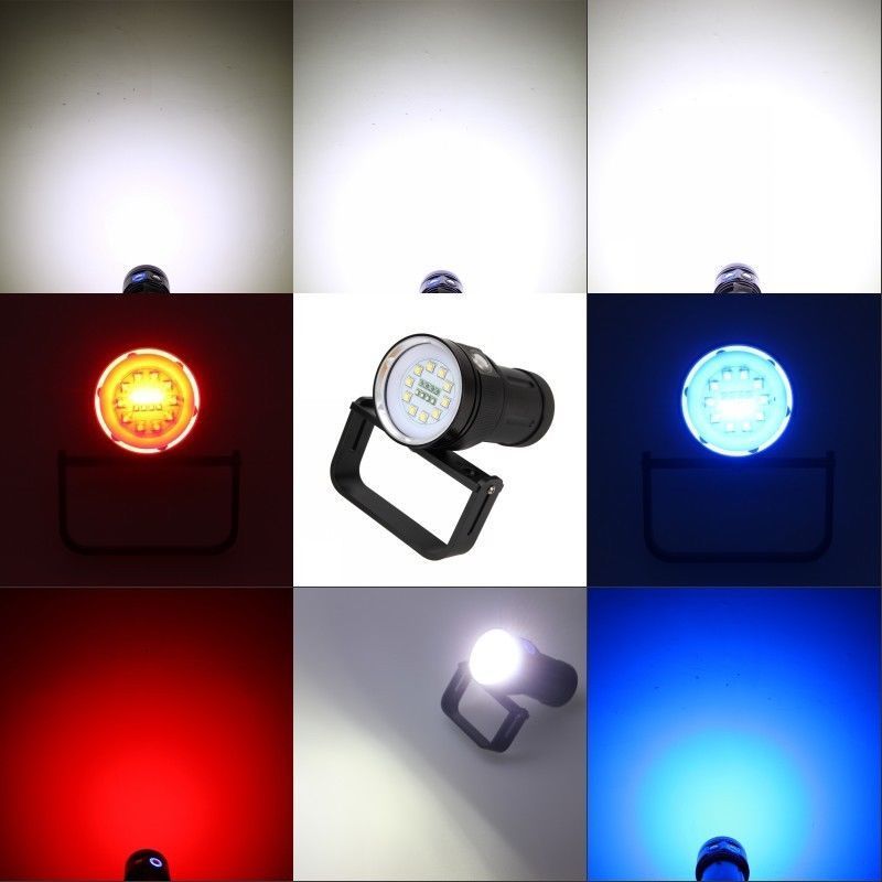 Professional high-power diving flashlight underwater shooting fill light super bright strong light waterproof 100 meters