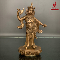 Domestic Buddha statue Bodhisattva Lotus Master 22cm red copper antique old model complex face Karma Ruyi shop