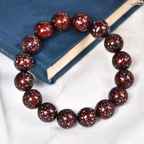 Muli wine red lacquered beads handmade rhinoceros inlaid shell jewelry ladies Bracelet accessories