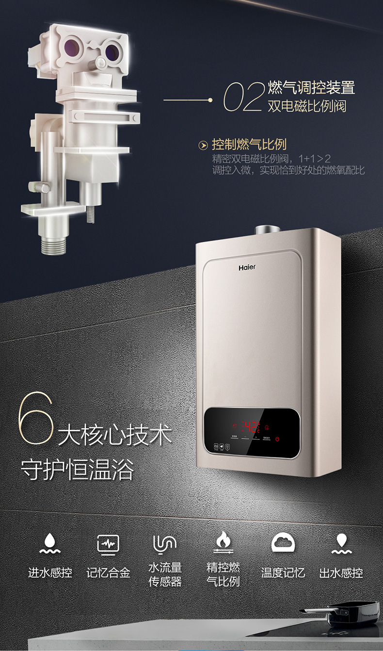 giá máy nước nóng panasonic Máy nước nóng Haier Haier JSQ25-13WD5 (12T) 13 lít L nhà nhiệt độ không đổi khí tự nhiên hàng mạnh bình nóng lạnh
