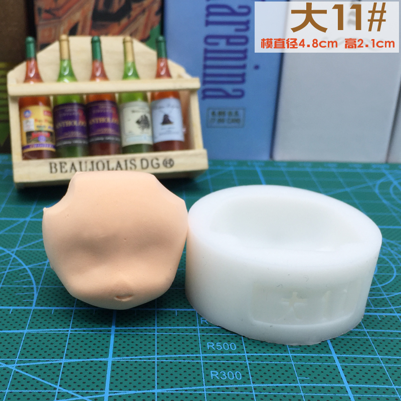 [Mô hình khuôn mặt silicon] Khuôn mặt silicon siêu nhẹ đất sét mềm bằng gốm fondant mặt Q phiên bản thay thế khuôn silicon - Tự làm khuôn nướng khuôn làm kem