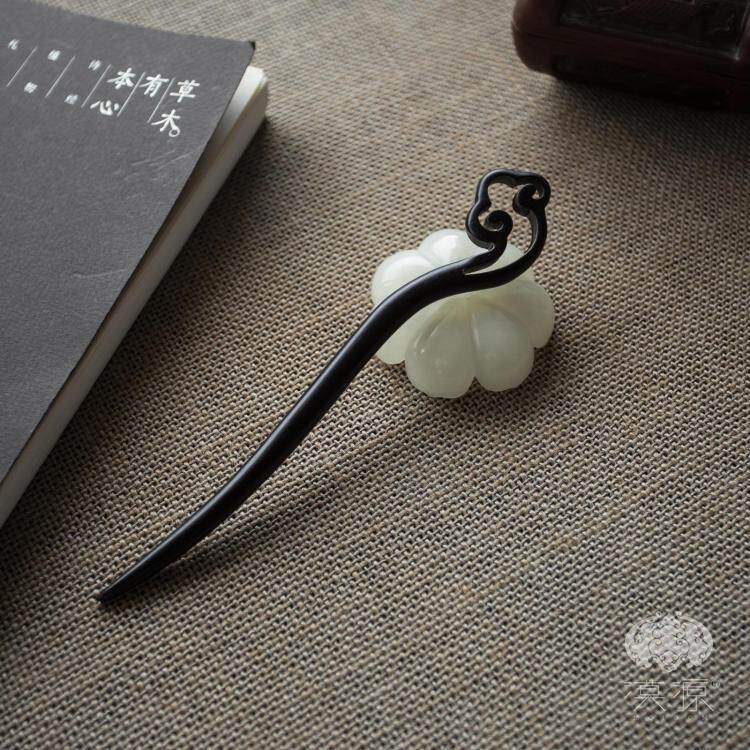 Mosource Black Sandalwood Hair Hairpin Classical Ancient Wind Fairy Hairpins Ancient Dress Ancient Disc Hair Decoration Goddess Gift Gift-giving Lady