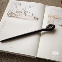 Moyuan natural black sandalwood hairpin classical hairpin hairpin simple ancient style hair hair ornaments Tanabata gift female