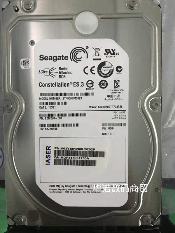 Wave AS500H AS520G AS5600 AS5600 of hard discs 4T 4TB SAS ST4000NM0023