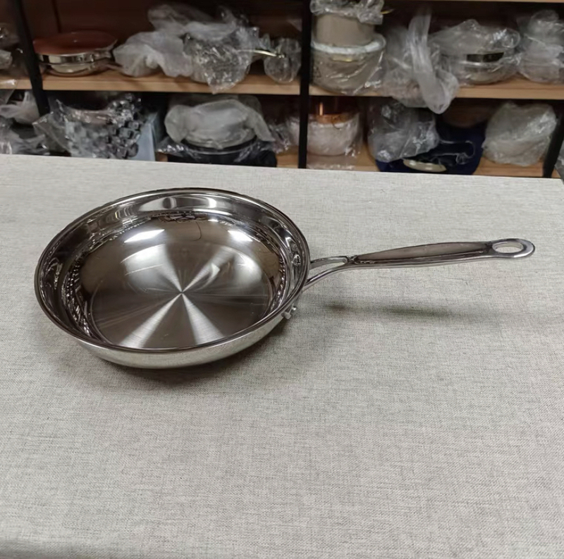 American Cuisinart 20/24cm Steak Frying Pan 304 Stainless Steel Frying Pan for Fish, Eggs, Dumplings American Cuisinart 20/24cm Steak Frying Pan 304 Stainless Steel Frying Pan for Fish, Eggs, Dumplings