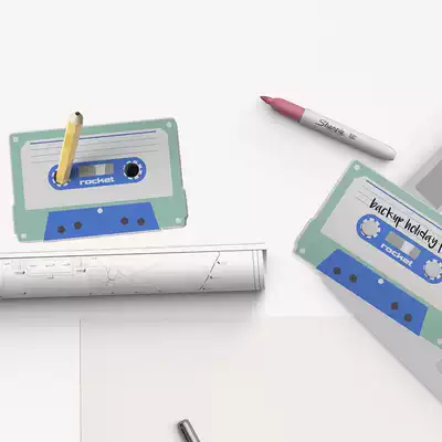 Italian Rocket tape Post-it note book) Creative tape shape)Portable and easy to record)Personalized office supplies