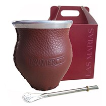 Argentina Matai Teacup outer layer is cowhide Send TATAGUI straw Send 1 pack of low tea powder Matai tea