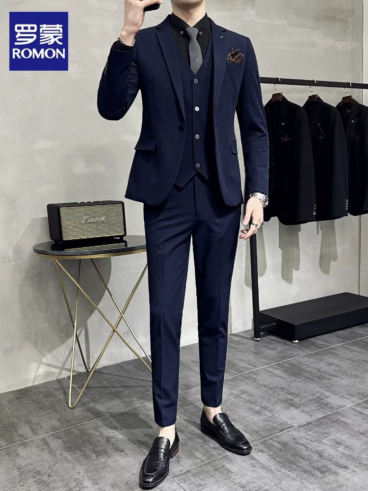 Мужской комплект, классический пиджак костюм, свадебное платье, slim fit