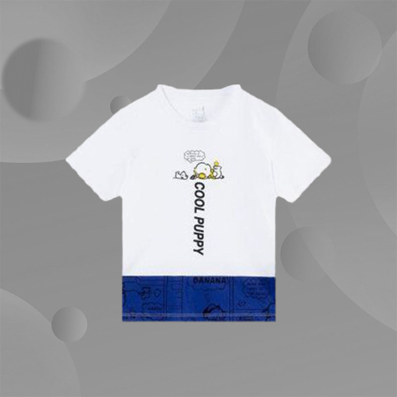 Anta Children's Wear Boys and Children's 2020 Summer Contrast Fashion Trend Cotton Breathable Short T-Shirt 352029137