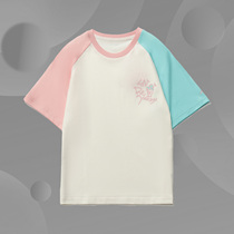 Li Ning Short Sleeve T-shirt Female Children 21 Summer New Youth Life Crewneck Sports Jacket YHSR126