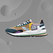 China Li Ning 2021 Paris Fashion Week Show 92 square round Deluxe mens classic sports casual shoes AGCR047