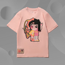 Li Ning Children's Wear 2021 Summer Dress Girls' Trend Sports Cotton Loose Short Sleeve T-Shirt Crewneck T-Shirt YHSR100