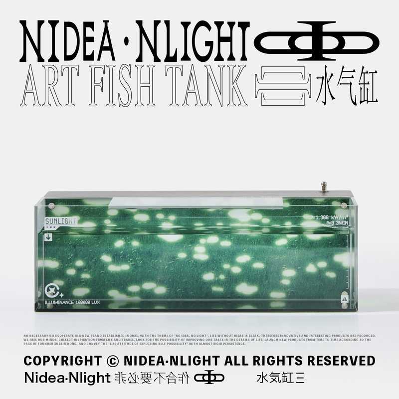 Non-Essential Non-Cooperation & Local Climate Grassland Floating Water Tank Desktop Lamp Ornament Atmosphere Night Light Fish Tank